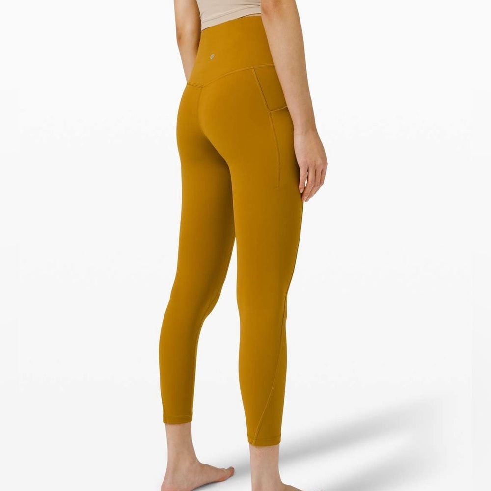 Lululemon Align High Rise Pant with Pockets 25" Gold Spice NWOT Women’s 6 - Picture 5 of 9